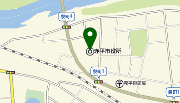 赤平市役所の地図画像