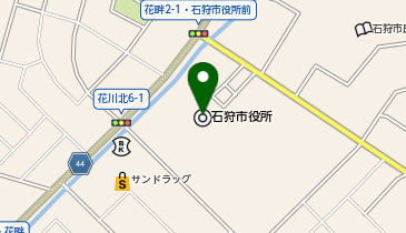 石狩市役所の地図画像