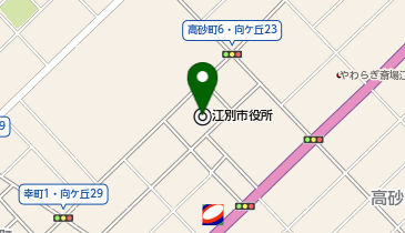 江別市役所の地図画像