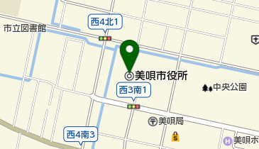 美唄市役所の地図画像