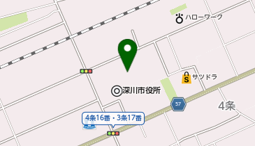 深川市役所の地図画像