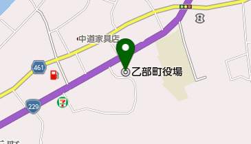 乙部町役場の地図画像