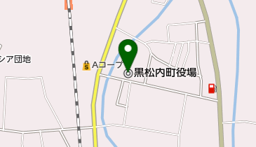 黒松内町役場の地図画像