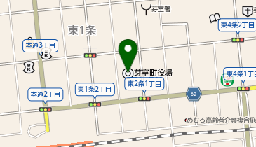 芽室町役場の地図画像