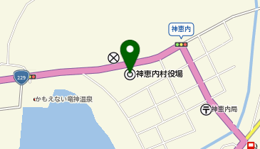 神恵内村役場の地図画像