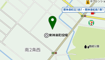 東神楽町役場の地図画像