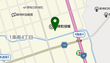 新得町役場の地図画像
