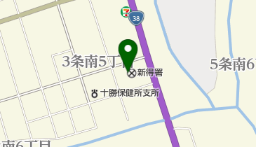 新得警察署の地図画像