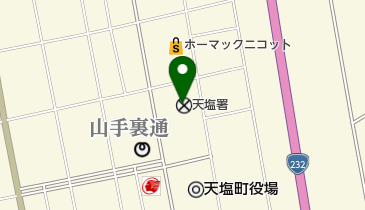 天塩警察署の地図画像