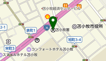 苫小牧警察署の地図画像