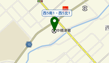 中標津警察署の地図画像