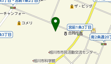 旭川地方法務局の地図画像