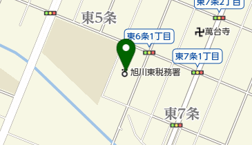 旭川東税務署の地図画像