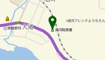 浦河税務署の地図画像