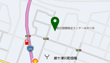 新十津川町総合健康福祉センターゆめりあの地図画像