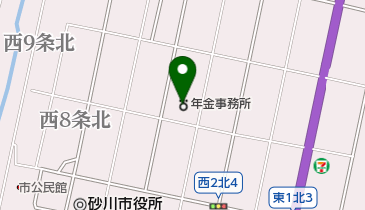 砂川年金事務所の地図画像