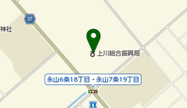 北海道上川総合振興局の地図画像