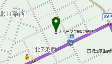 北海道オホーツク総合振興局の地図画像