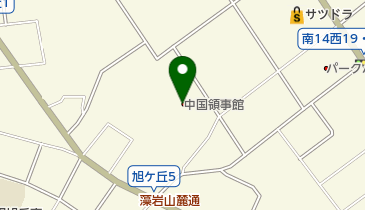 在札幌中華人民共和国総領事館の地図画像