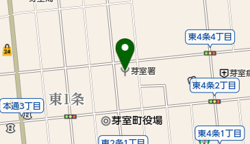 芽室消防署芽室消防団の地図画像