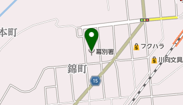 幕別消防署の地図画像