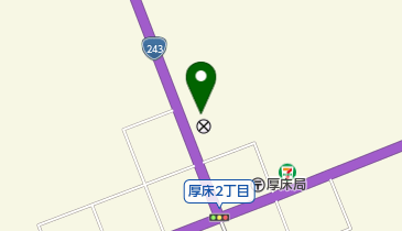 根室市消防署厚床消防分遣所の地図画像