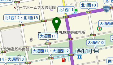 札幌高等裁判所の地図画像