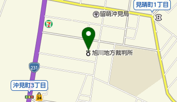 旭川地方裁判所留萌支部の地図画像