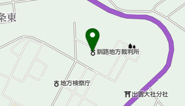 網走簡易裁判所の地図画像