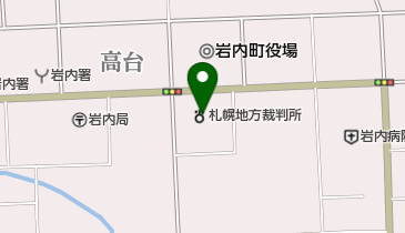 岩内簡易裁判所の地図画像