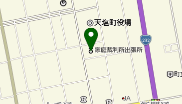 天塩簡易裁判所の地図画像