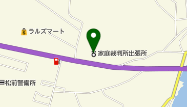 松前簡易裁判所の地図画像