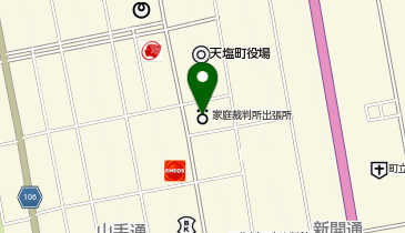 旭川家庭裁判所天塩出張所の地図画像