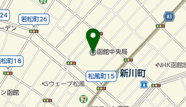 かんぽ生命保険函館支店の地図画像