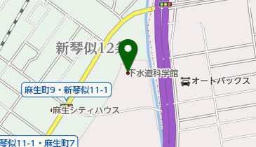 札幌市下水道科学館の地図画像