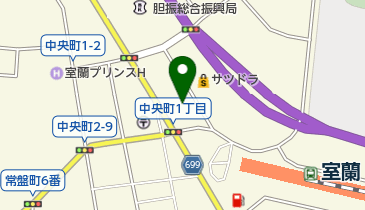 室蘭市港の文学館の地図画像