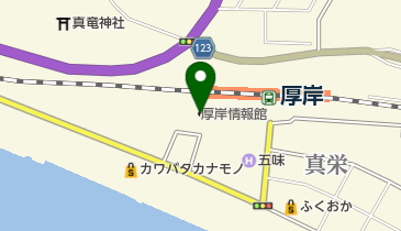 本の森厚岸情報館の地図画像