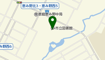 恵庭市立図書館の地図画像