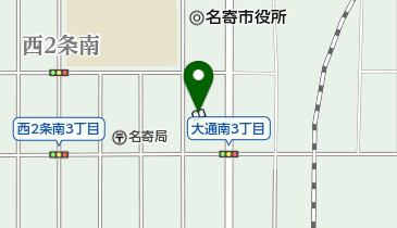 市立名寄図書館の地図画像