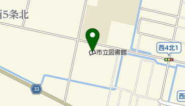 美唄市立図書館の地図画像