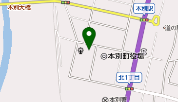 本別町図書館の地図画像