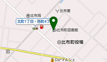 比布町図書館の地図画像