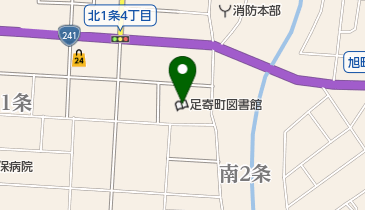 足寄町図書館の地図画像