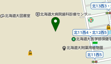 北海道大学大学院薬学研究科薬学部図書室の地図画像