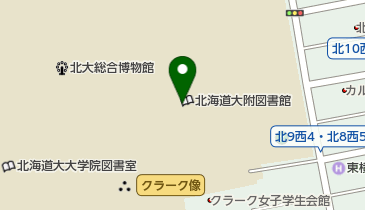 北海道大学附属図書館の地図画像