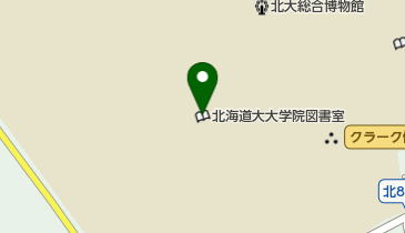 北海道大学大学院農学研究科図書室の地図画像