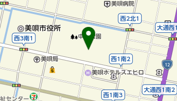 美唄市郷土史料館の地図画像