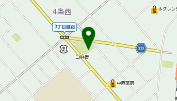当麻町郷土資料館ここからの地図画像