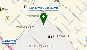 旭川市大雪クリスタルホールの地図画像