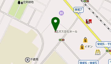 北ガス文化ホールの地図画像